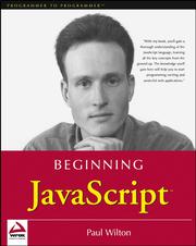 Cover of: Beginning JavaScript by Paul Wilton, Paul Wilton