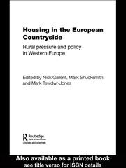 Cover of: Housing in the European Countryside by Nick Gallent