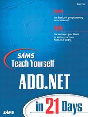 Cover of: Sams Teach Yourself ADO.NET in 21 Days