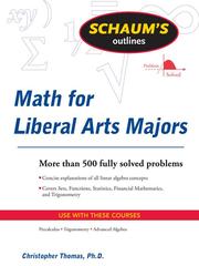 Schaum's outline of mathematics for liberal arts majors by Thomas, Christopher