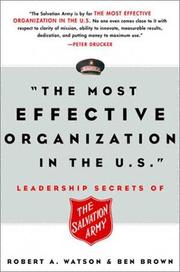 Cover of: The Most Effective Organization in the U. S. by Robert A. Watson