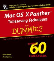 Cover of: Mac OSX PantherTimesaving Techniques For Dummies by Larry Ullman