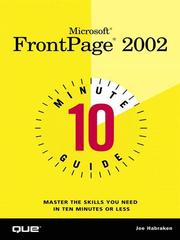 Cover of: 10 Minute Guide to Microsoft  FrontPage 2002 by Joseph W. Habraken, Joseph W. Habraken