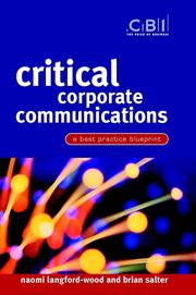 Cover of: Critical Corporate Communications