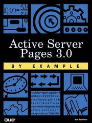 Cover of: Active Server Pages 3.0 by Example