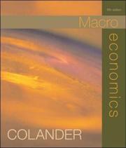 Cover of: Macroeconomics by David C. Colander