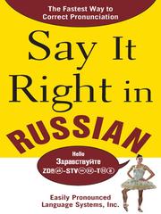 Cover of: Say It Right in Russian