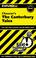 Cover of: CliffsNotes on Chaucer's The Canterbury Tales