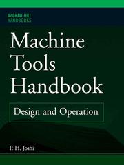Cover of: Machine Tools Handbook by P H Joshi