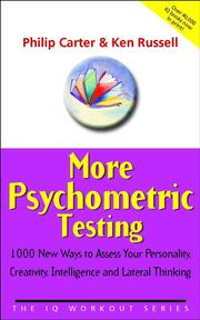 Cover of: More Psychometric Testing by Philip J. Carter