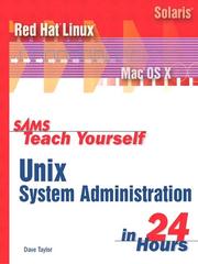 Cover of: Sams Teach Yourself UNIX System Administration in 24 Hours