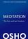 Cover of: Meditation: The First and Last Freedom
