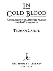 Cover of: In Cold Blood by Truman Capote