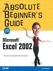 Cover of: Absolute Beginner's Guide to Microsoft Excel 2002 by Joe Kraynak, Joe Kraynak