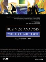 Cover of: Business Analysis with Microsoft Excel, Second Edition