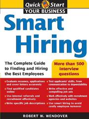 Cover of: Smart Hiring by Robert W. Wendover