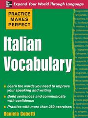 Cover of: Italian Vocabulary by Daniela Gobetti