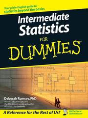 Cover of: Intermediate Statistics For Dummies by Deborah J. Rumsey, Deborah J. Rumsey