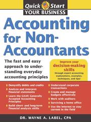 Cover of: Accounting for Non-Accountants by Wayne Label