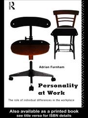 Cover of: Personality at Work by Furnham, Adrian., Furnham, Adrian.