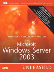 Cover of: Microsoft Windows Server 2003 Unleashed