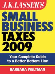 Cover of: JK Lasser's Small Business Taxes 2009