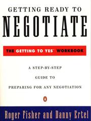 Cover of: Getting Ready to Negotiate by Roger Drummer Fisher