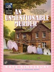 Cover of: An Unmentionable Murder by Kate Kingsbury, Kate Kingsbury