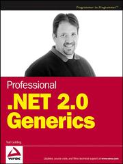 Cover of: Professional .NET 2.0 Generics