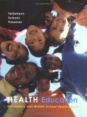 Cover of: Health education by Susan Kay Telljohann