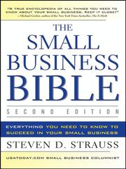 Cover of: The Small Business Bible by Steven D. Strauss