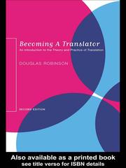 Cover of: Becoming A Translator by Douglas H. Robinson, Douglas H. Robinson