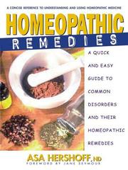 Cover of: Homeopathic Remedies by Asa Hershoff