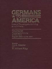 Cover of: Germans to America, Volume 65 Aug. 1, 1893- June 30,1894
