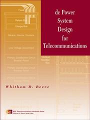 Cover of: DC Power System Design for Telecommunications by Whitham D. Reeve, Whitham D. Reeve