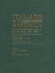 Cover of: Italians to America, Volume 11 June 1897-May 1898