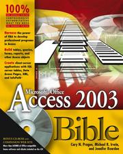 Cover of: Access 2003 Bible | Cary N. Prague