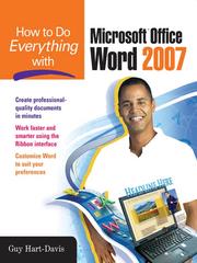 Cover of: How to Do Everything with Microsoft Office Word 2007 by Guy Hart-Davis