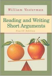 Cover of: Reading and writing short arguments