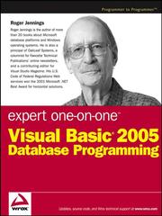 Cover of: Expert One-on-One Visual Basic 2005 Database Programming
