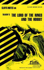 Cover of: CliffsNotes on Tolkien;s The Lord of the Rings & The Hobbit by Gene B. Hardy, Gene B. Hardy