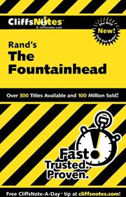 Cover of: CliffsNotes on Rand's The Fountainhead by Andrew Bernstein