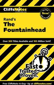 Cover of: CliffsNotes on Rand's The Fountainhead by Andrew Bernstein, Andrew Bernstein