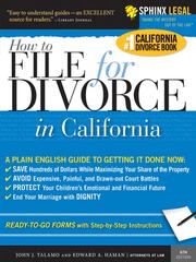 Cover of: How to File for Divorce in California by John Talamo, John Talamo