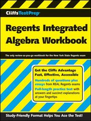 Cover of: CliffsTestPrep Regents Integrated Algebra Workbook