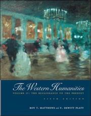 Cover of: Western Humanities, Vol. 2 by Roy Matthews, Dewitt Platt