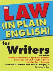 Cover of: The Law (In Plain English)® for Writers, 4e
