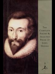 Cover of: The Complete Poetry & Selected Prose of John Donne by John Donne, John Donne