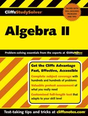 Cover of: CliffsStudySolver Algebra II by Mary Jane Sterling, Mary Jane Sterling