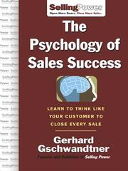 Cover of: The Psychology of Sales Success by Gerhard Gschwandtner